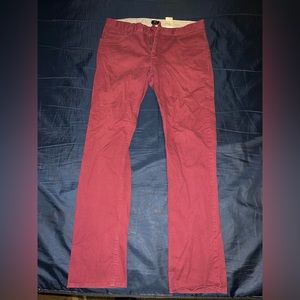 Ox-blood red jeans